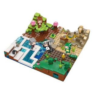 启蒙迷你世界正版盲盒儿童玩具迷萌小窝联探险场景积木全4盒