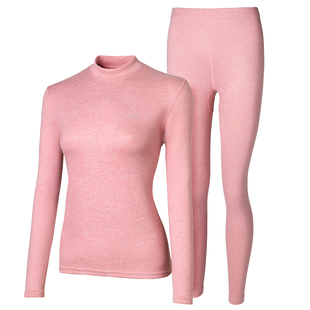 猫人羊绒蚕丝保暖内衣套装冬季发热加绒加厚秋衣秋裤内搭打底黑色