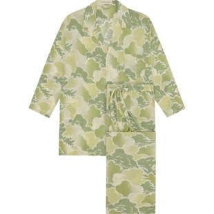 【折扣】Olivia von Halle女士印花真丝睡衣套装