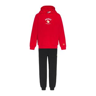 阿迪达斯大童马年新年款慵懒风针织运动休闲宽松长袖套装KV6911