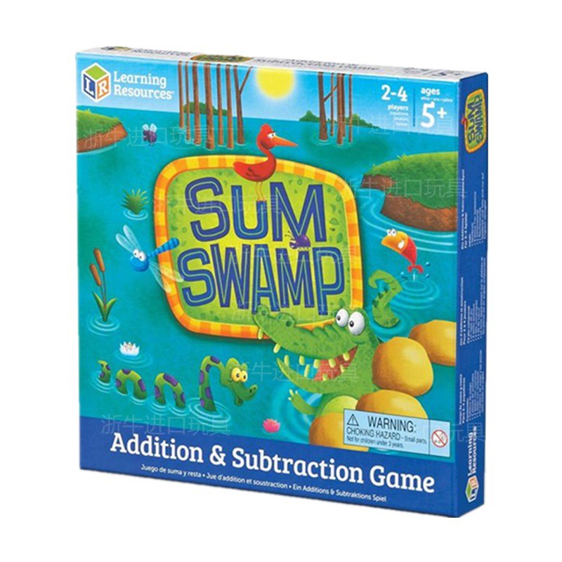 美国进口儿童玩具数学桌游Learning Resources Sum Swamp加减6岁