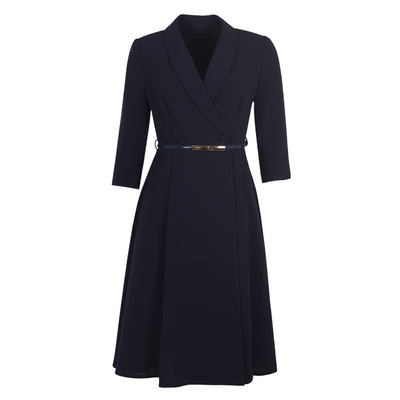 春夏高端连衣裙裙西装领子职业装