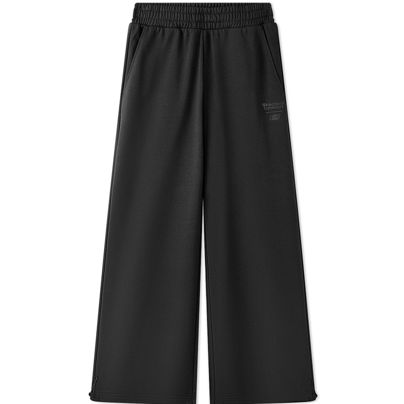 斯凯奇2025秋冬新款男士针织布长裤休闲运动裤直筒阔腿裤百搭卫裤