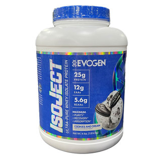 美国安德烈Evogen IsoJect冷滤分离快速乳清蛋白粉4磅低卡低热量