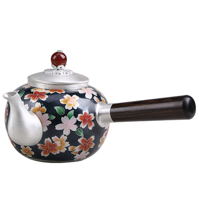 纯手工泡茶壶恋物志足银七宝烧