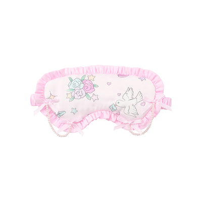 原创洛神情书珍珠链绸缎眼罩女士