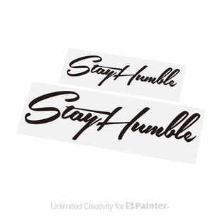 SP车贴 创意文字贴纸保持谦逊贴纸保持谦虚侧窗后档玻璃反光贴