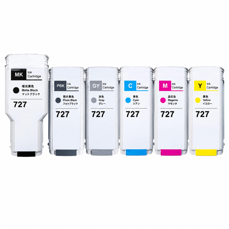 能率适用于惠普/HP 727墨盒 绘图仪墨盒 HP T920 T1500 T2500 T930 T1530 T2530绘图仪墨水 墨盒