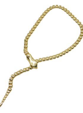 金属蛇骨链女蛇形项链