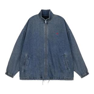 BJHG不计后果美式夹克牛仔外套男款冬季2025新款水洗复古潮上衣女