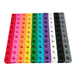 2cm六面拼插正方体方块积木小学生数学教具立方体模型拼拆装积木