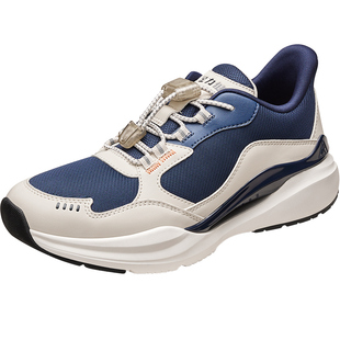 足力健老人鞋2025年秋季老人鞋中老年助力健步鞋软底网面运动鞋