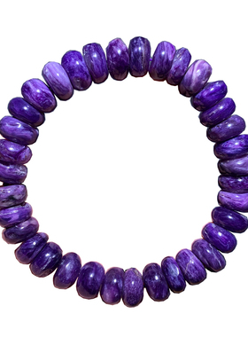 天然紫龙晶桶珠随形手链饰品男女