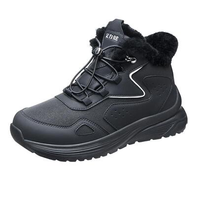 足力健老人鞋加绒棉鞋羊毛雪地靴