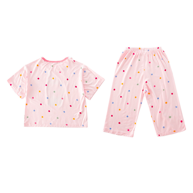 夏季莫代尔女童空调房睡衣套装