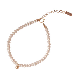 赛赛莉安天然小珍珠14K包金手链简约气质精致高级钟楚曦同款手钏