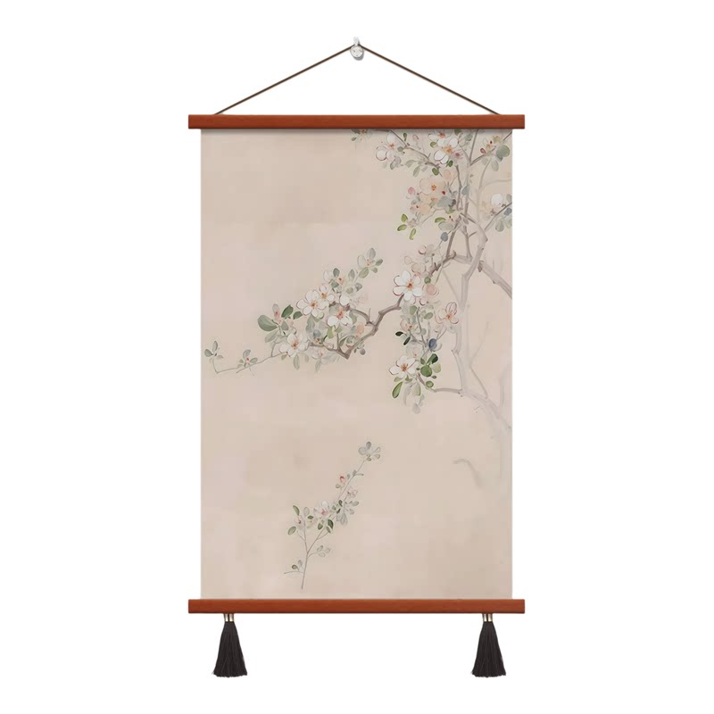 宋代美学花开富贵纯手绘油画新中式客厅茶室装饰画酒店办公室挂画