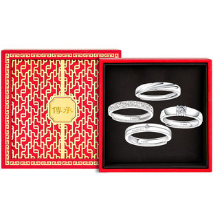 银戒指999纯银男士情侣对戒男戒男款男生男结婚婚戒银戒送男朋友