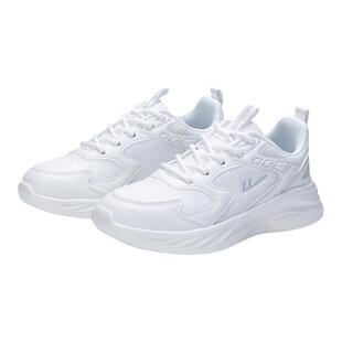 回力初中生男鞋青少年军训白色运动跑鞋网面防滑软底学生女休闲鞋