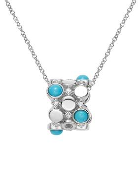 赫生点彩蓝松石转运珠锁骨链