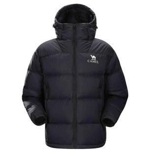 骆驼黑钻5男装羽绒服秋冬加厚保暖鸭绒外套防水防风面包服户外男