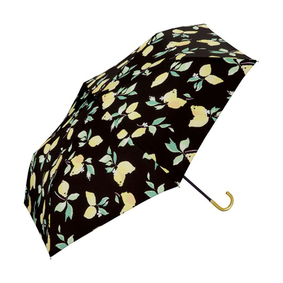 日本WPC三折柠檬彩胶晴雨伞超轻