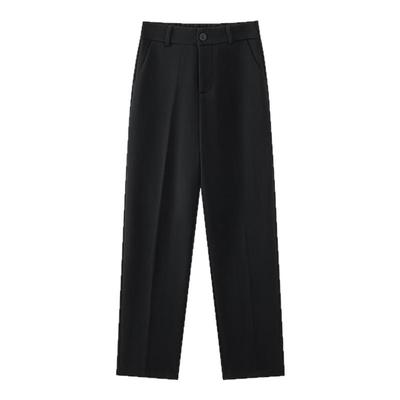 直筒西装裤女高腰显瘦垂感烟管裤