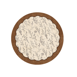 法式圆形桌垫家用防水防油桌布免洗可擦隔热茶几台面保护垫圆桌垫