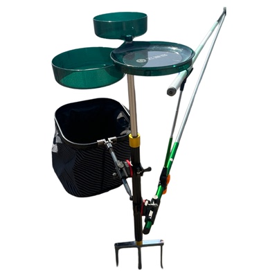 飞渔客野钓地插支架三合一多功能鱼竿支架便携拉饵盘炮台架地插架