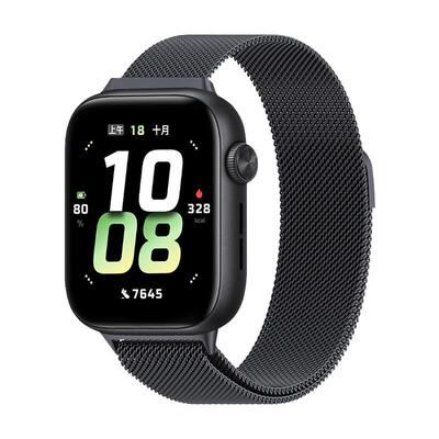 适用于荣耀手表4表带米兰磁吸金属腕带新款honorwatch4智能运动透气精钢表链时尚百搭高级感米兰尼斯四代配件