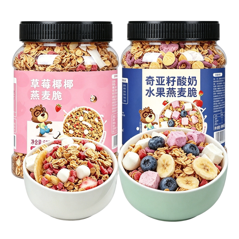 营养早餐酸奶水果燕麦脆
