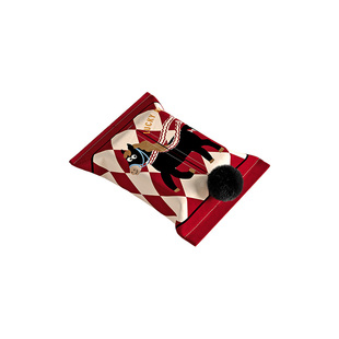 小马福吉红色喜庆布艺纸巾盒办公室家用客厅餐厅抽纸盒车载收纳袋