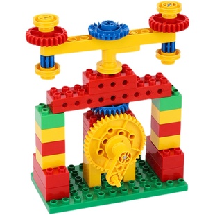 散装称斤大颗粒积木配件9656机械齿轮零件幼儿园教具儿童拼装玩具