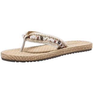 热风平底人字拖女鞋2026年夏季新款沙滩夹脚拖户外休闲凉鞋凉拖