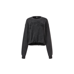 【季末甄选】R13 明星同款宽松廓形下摆收褶气泡式圆领卫衣