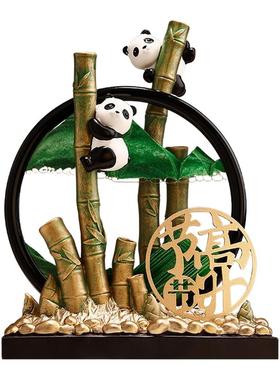 熊猫流动沙画摆件大号创意流沙漏