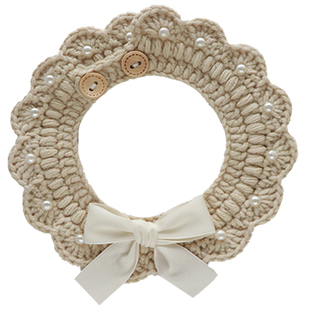 宠物毛线针织项圈圣诞节小猫口水巾可爱猫咪项圈新年围脖幼猫围嘴