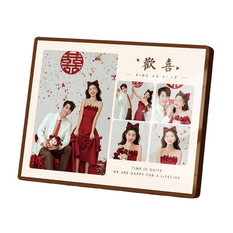 订婚水晶婚纱照相框定制