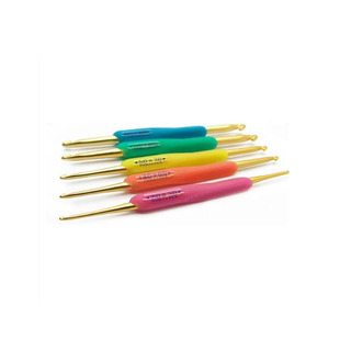 日本进口Hamanaka 彩色双头毛线钩针 长度约13.5cm 日本和麻纳卡