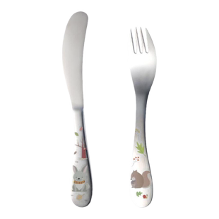 儿童刀叉套装304不锈钢牛排刀叉勺子卡通幼儿园宝宝专用西餐餐具