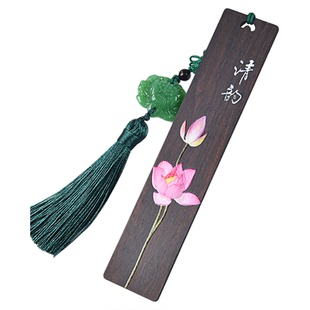 可来图定制一件起刻字伴手礼定制檀木彩画书签精致教师节礼物团体会议小礼品学生用品读书会礼品私人精致送礼