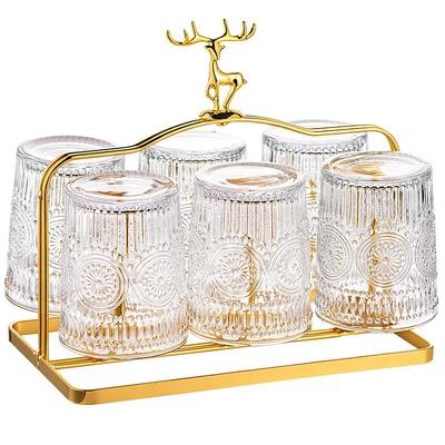 轻奢高级感玻璃水杯家用客厅待客