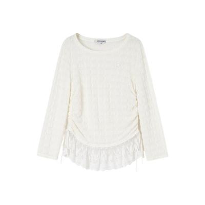 SOMESOWE氛围感蕾丝拼接罩衫