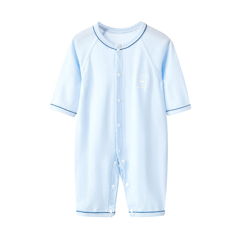 莫代尔婴儿连体衣夏季薄款爬爬服