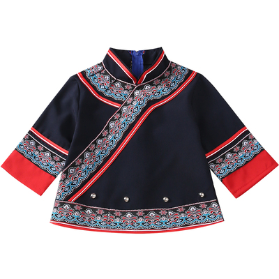 广西壮族服装女三月三舞蹈演出服