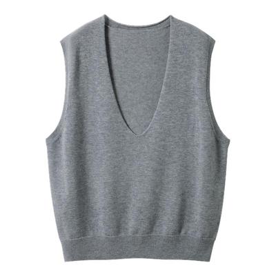 RUISHI芮时羊毛v圆领针织背心