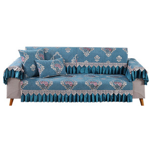 雪尼尔沙发垫四季通用简约现代沙发套罩布艺沙发坐垫子靠背盖布巾