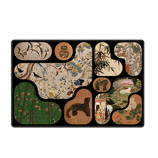 中古风门垫入户地毯玄关防滑垫子可裁剪脚垫地垫可定制绒面吸水垫