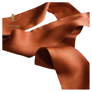 浮梦灵犀 广告狂人系列之joan细长条窄丝巾真丝丝巾女纯色围巾