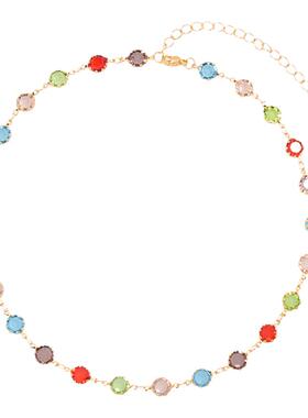 AWE官方彩色水晶项链朴宰灿同款